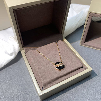[Super Jewellery]JEUX DE PINK GOLD DIAMOND NECKLACE