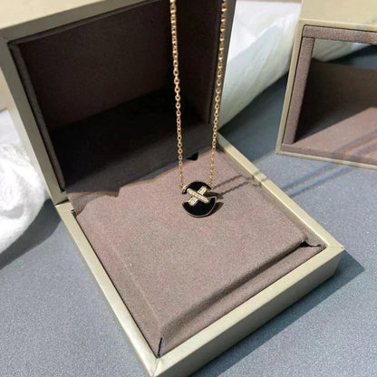 [Super Jewellery]JEUX DE ROSE GOLD DIAMOND NECKLACE