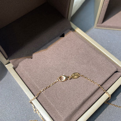 [Super Jewellery]JEUX DE PINK GOLD DIAMOND NECKLACE