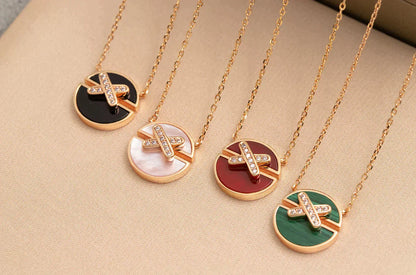 [Super Jewellery]JEUX DE ROSE GOLD DIAMOND NECKLACE