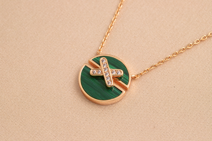 [Super Jewellery]JEUX DE PINK GOLD DIAMOND NECKLACE