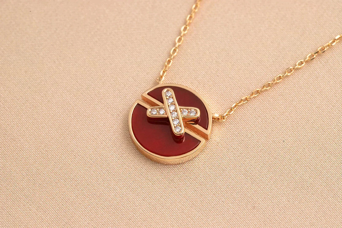 [Super CiCi ]ROSEGOLD-DIAMANT-HALSKETTE-SET
