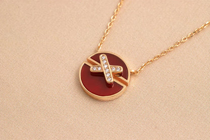 [Super Jewellery]JEUX DE ROSE GOLD DIAMOND NECKLACE