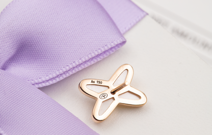 [Super Jewellery]JEUX DE WHITE MOP ROSE GOLD DIAMOND EARRINGS