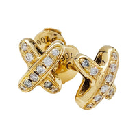 [Super Jewellery]JEUX DE GOLD DIAMOND EARRINGS