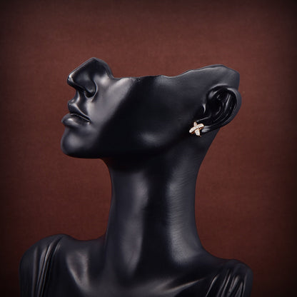 [Super Jewellery]JEUX DE GOLD DIAMOND EARRINGS
