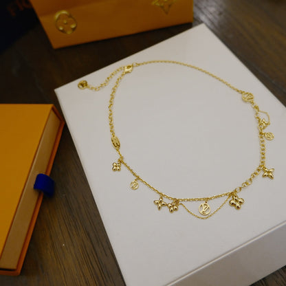 [Super Jewellery]BLOOMING SUPPLE NECKLACE BRASS