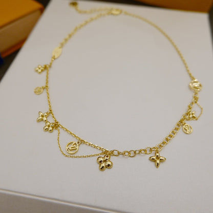 [Super Jewellery]BLOOMING SUPPLE NECKLACE BRASS