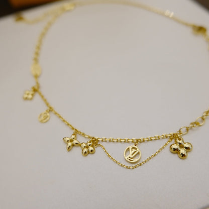 [Super Jewellery]BLOOMING SUPPLE NECKLACE BRASS