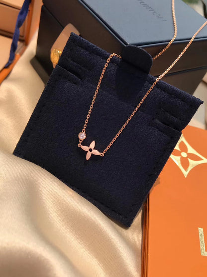 [Super Jewellery]BLOSSOM PENDANT PINK GOLD AND DIAMOND