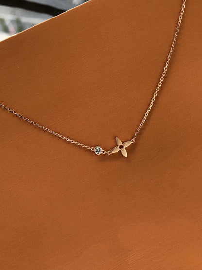 [Super Jewellery]BLOSSOM PENDANT PINK GOLD AND DIAMOND