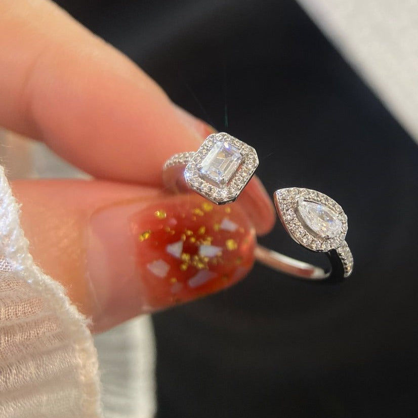 [Super CiCi]My Twin Toi & Moi Silver Diamond Ring