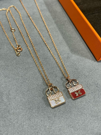 [Super Jewellery]H CIRCE MOISSANITE PENDANT NECKLACE GOLD
