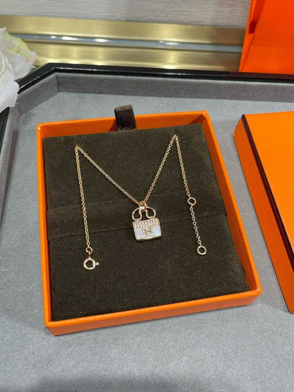 [Super Jewellery]H CIRCE MOISSANITE PENDANT NECKLACE GOLD