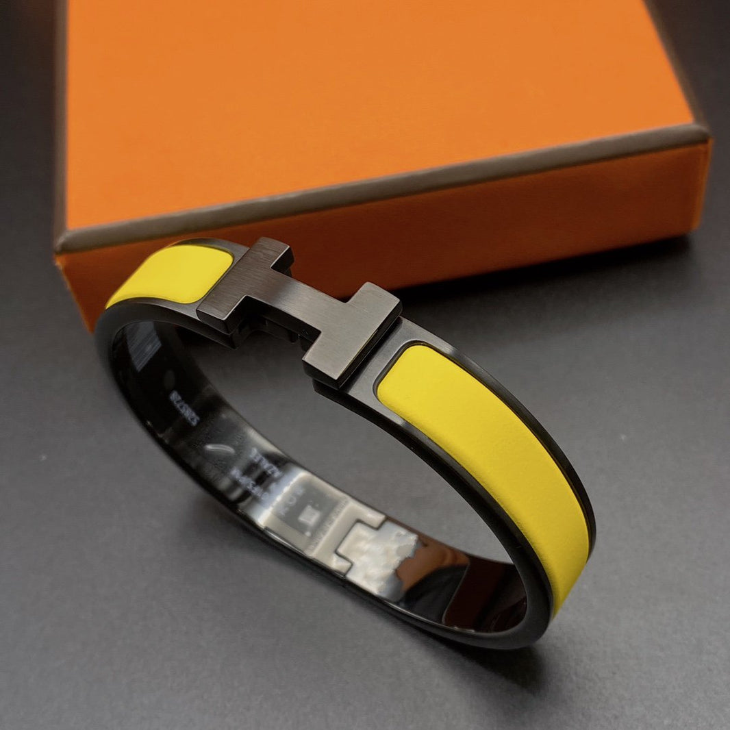[Super Jewellery]CLIC HM SO BLACK YELLOW BRACELET