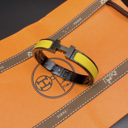 [Super Jewellery]CLIC HM SO BLACK YELLOW BRACELET