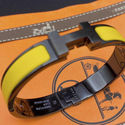 [Super Jewellery]CLIC HM SO BLACK YELLOW BRACELET