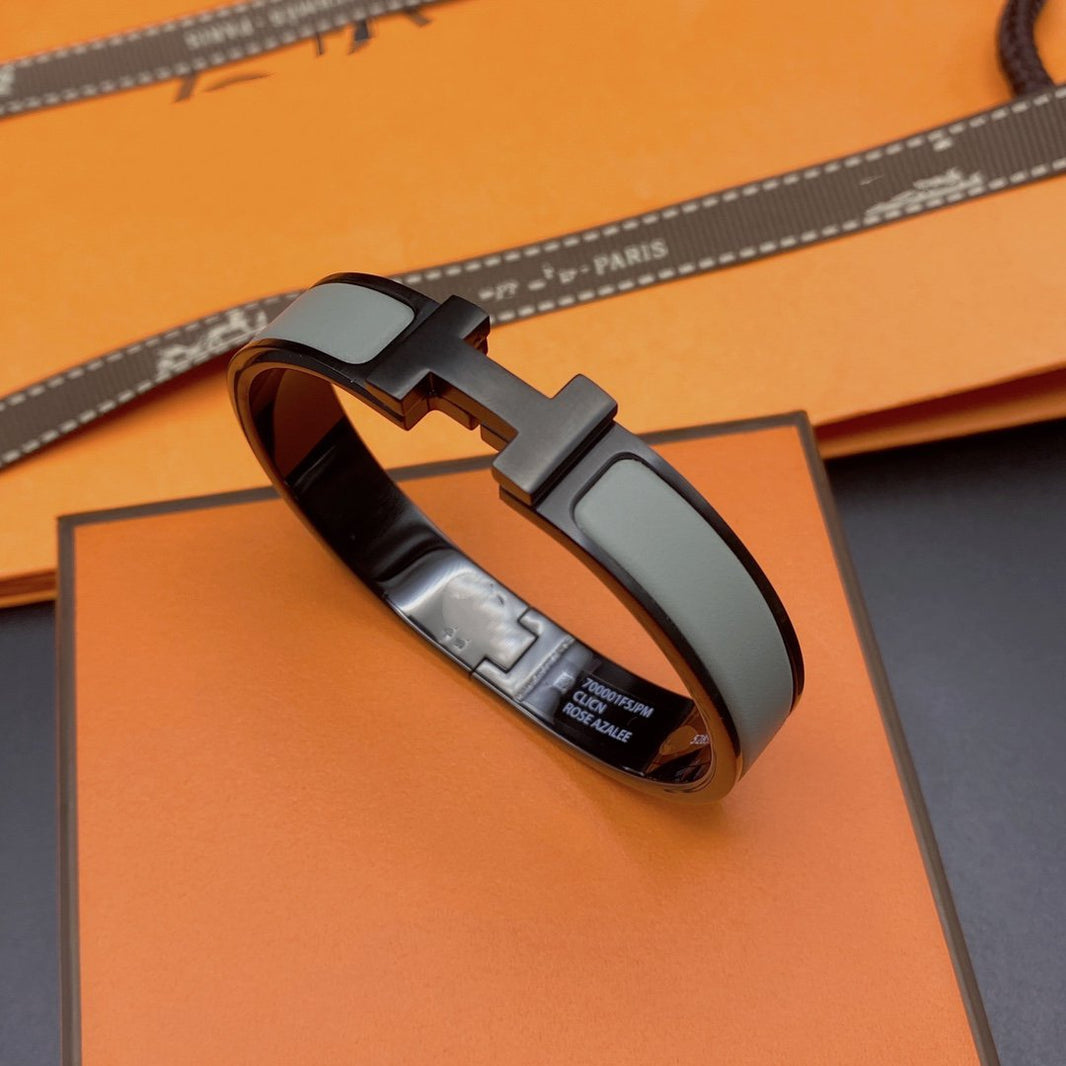 [Super Jewellery]CLIC HM SO BLACK GREY BRACELET