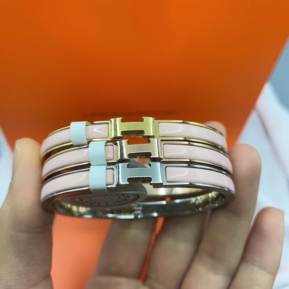 [Super Jewellery]CLASSIC HM CLIC  PINK 8MM ENAMEL BRACELET