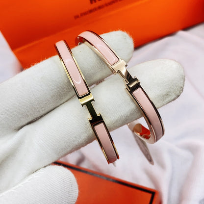 [Super Jewellery]CLASSIC HM CLIC  PINK 8MM ENAMEL BRACELET