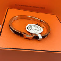 [Super Jewellery]CLASSIC HM CLIC BLACK 8MM ENAMEL BRACELET