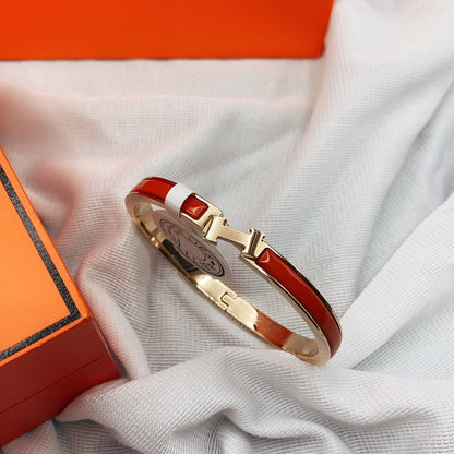 [Super Jewellery]CLASSIC HM CLIC RED 8MM ENAMEL BRACELET