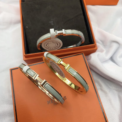 [Super Jewellery]CLASSIC HM CLIC GREEN 8MM ENAMEL BRACELET