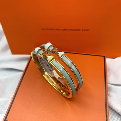 [Super Jewellery]CLASSIC HM CLIC GREEN 8MM ENAMEL BRACELET