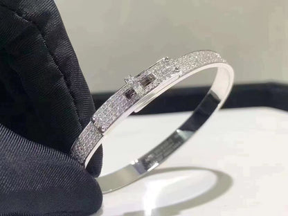 [Super Jewellery]HM KELLY BRACELET IN SILVER AND FULL PAVE DIAMOND