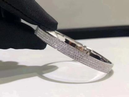 [Super Jewellery]HM KELLY BRACELET IN SILVER AND FULL PAVE DIAMOND