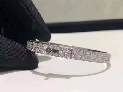 [Super Jewellery]HM KELLY BRACELET IN SILVER AND FULL PAVE DIAMOND