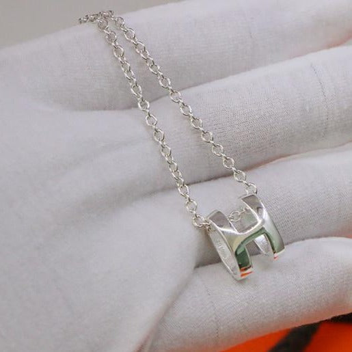[Super Jewellery]HM NECKLACE H LETTER OVAL SERIES
