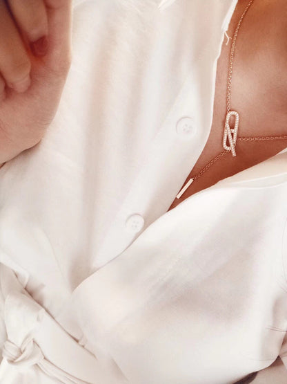 [Super Jewellery]HM FIRE PIG NOSE NECKLACE TRENDY STREET