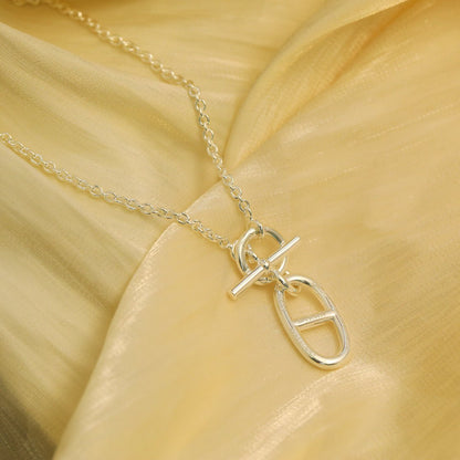 [Super Jewellery]HM CHAINE D'ANCRE PENDANT NECKLACE STERLING SILVER