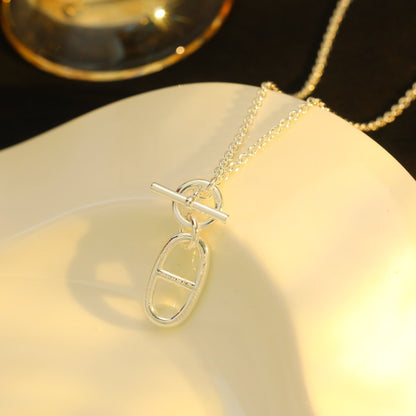 [Super Jewellery]HM CHAINE D'ANCRE PENDANT NECKLACE STERLING SILVER