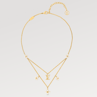 [Super Jewellery]FLOWERGRAM GOLD MOP DOUBLE ROW NECKLACE