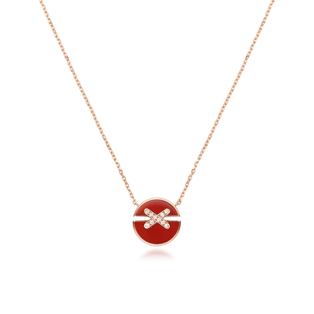 [Super Jewellery]JEUX DE ROSE GOLD DIAMOND NECKLACE