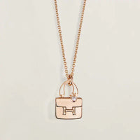 [Super Jewellery]AMULETTE PEDANT ROSE GOLD NECKLACE