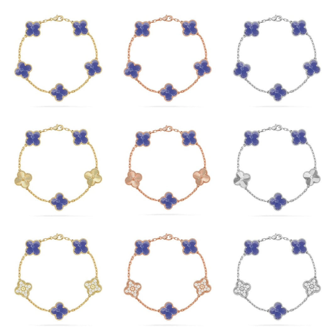 [Super Jewellery]CLOVER 5 MOTIF BLUE VEINS BRACELET COLLECTION