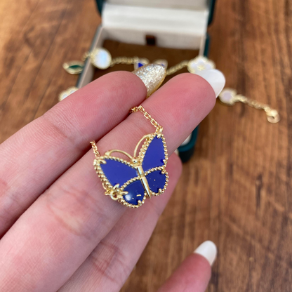 [Super Jewellery] 2026 NEW LUCKY BUTTERFLY 1 MOTIFS NECKLACE
