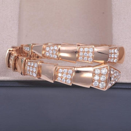 [Super]SERPENTI WIDE BRACELET PINK GOLD DIAMOND