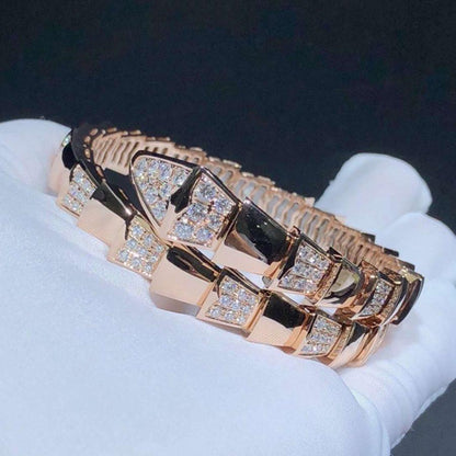 [Super]SERPENTI WIDE BRACELET PINK GOLD DIAMOND