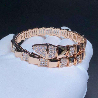 [Super]SERPENTI WIDE BRACELET PINK GOLD DIAMOND