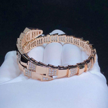 [Super]SERPENTI WIDE BRACELET PINK GOLD DIAMOND