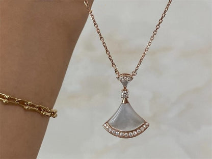 [Super]DREAM NECKLACE MOP PINK GOLD DIAMOND