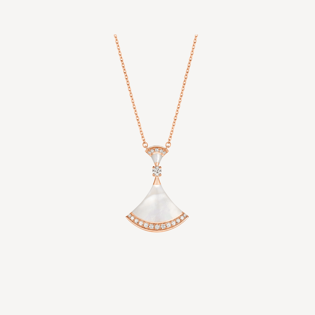 [Super]DREAM NECKLACE MOP PINK GOLD DIAMOND