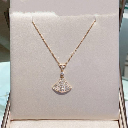 [Super]DREAM NECKLACE PINK GOLD FULL DIAMOND