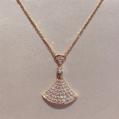 [Super]DREAM NECKLACE PINK GOLD FULL DIAMOND