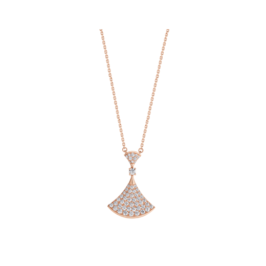 [Super]DREAM NECKLACE PINK GOLD FULL DIAMOND