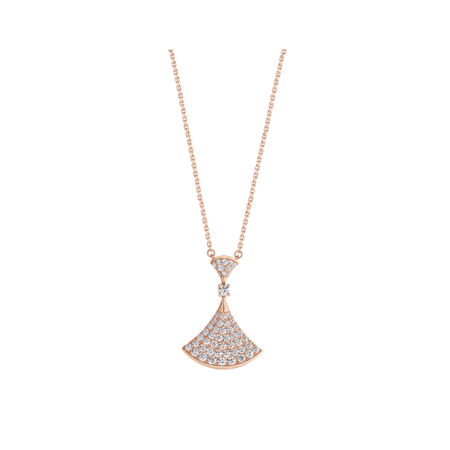 [Super]DREAM NECKLACE PINK GOLD FULL DIAMOND